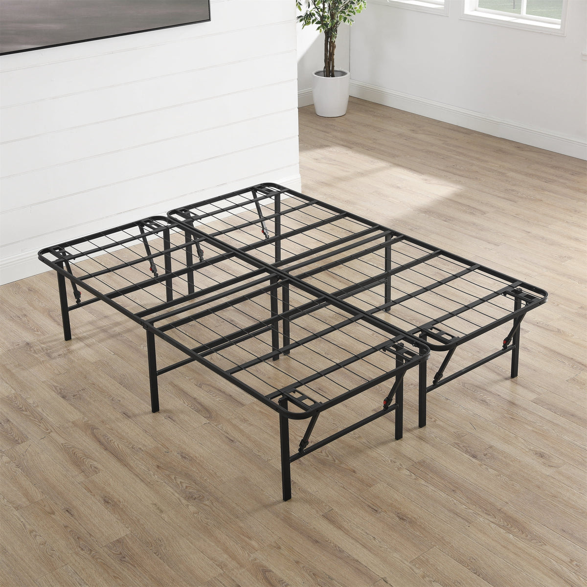 Mainstays Full 18" High Profile Foldable Steel Platform Bed Frame, Black — reference 3