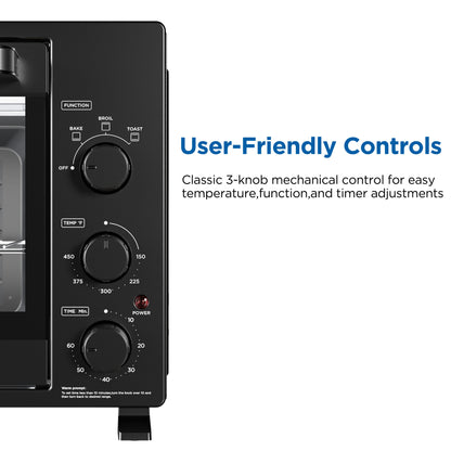 Mainstays XL Toaster Oven, 34QT, 6-Slice, Black, 1500W — reference 3