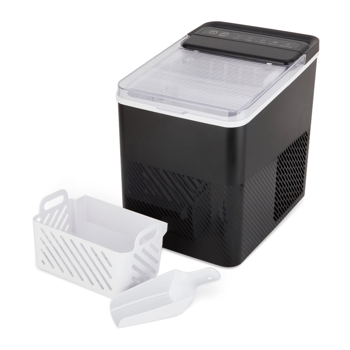 Mainstays Portable Countertop Ice Maker, 26 lbs Per Day, Compact Ice Machine with Quick Ice Cycles, No Plumbing Required, Black — reference 2