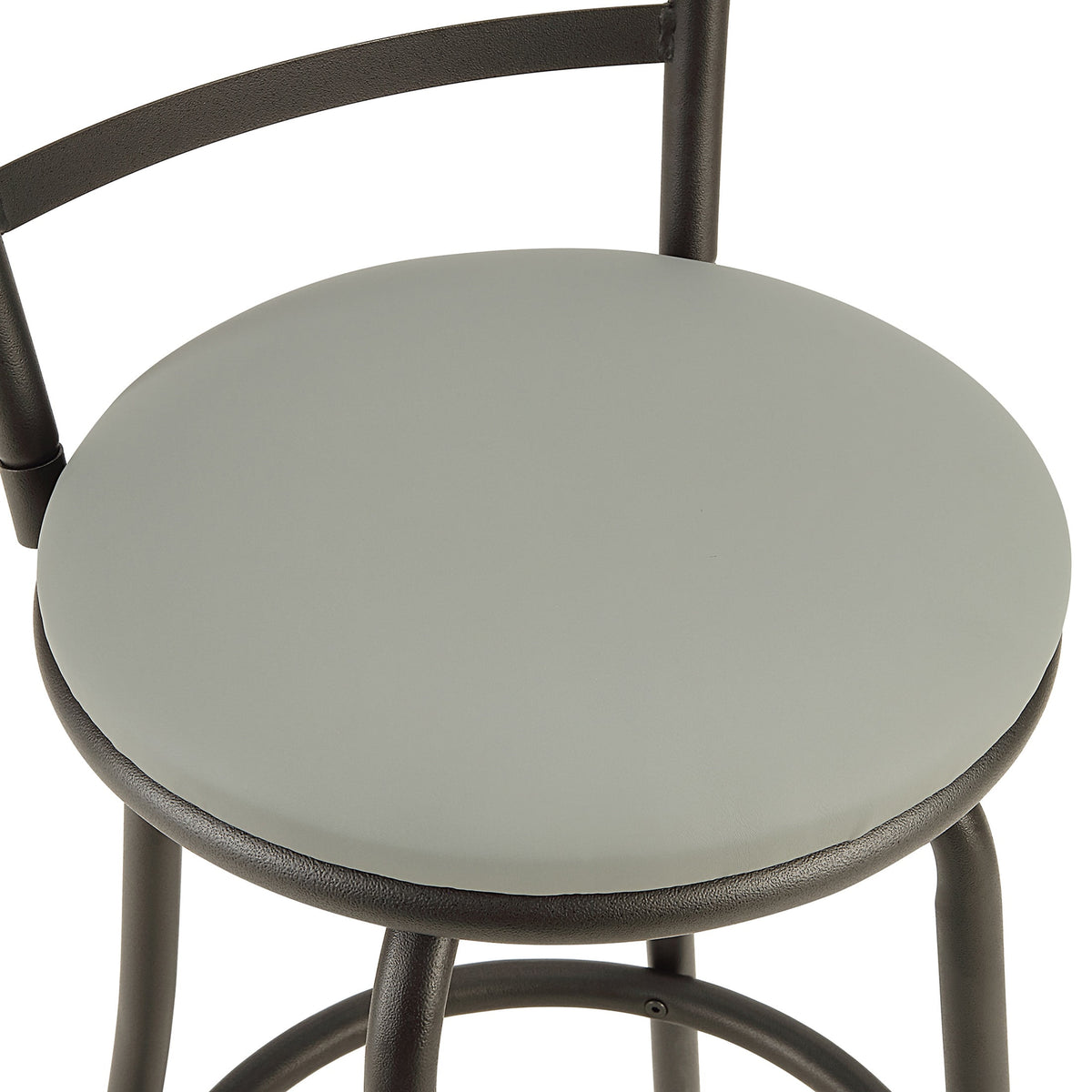 Mainstays 2-Pack Indoor Swivel Bar Stools, Adjustable 24 or 29 in, Dark Gray — reference 4