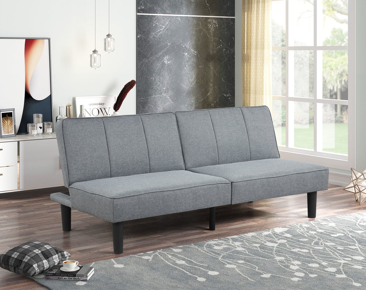 Mainstays Studio 66 in Convertible Futon, Gray Upholstery