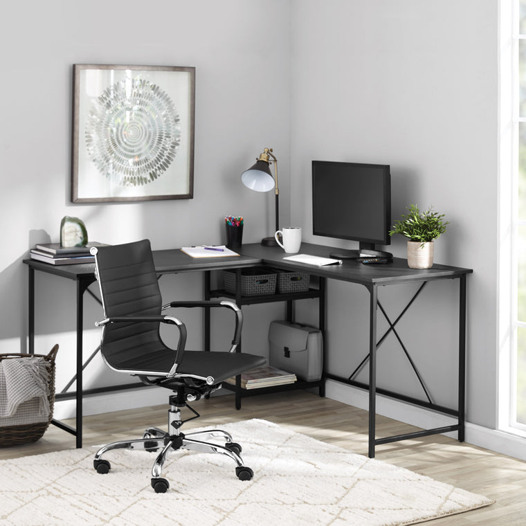 Mainstays L-Shape Two-Way Convertible Desk