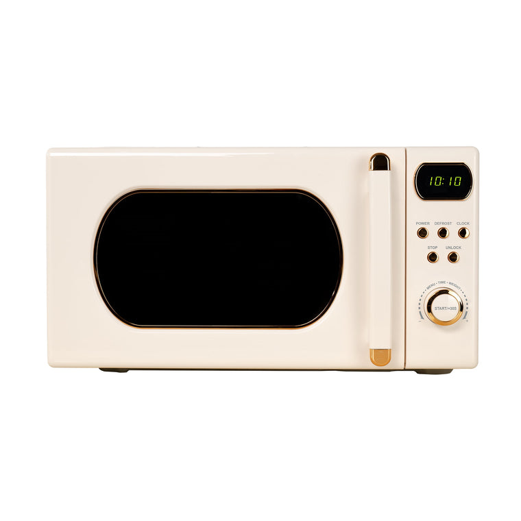 Mainstays Retro Countertop Microwave Oven, 0.7 cu ft, 700W, Vanilla Dream