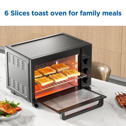 Mainstays XL Toaster Oven, 34QT, 6-Slice, Black, 1500W — reference 5
