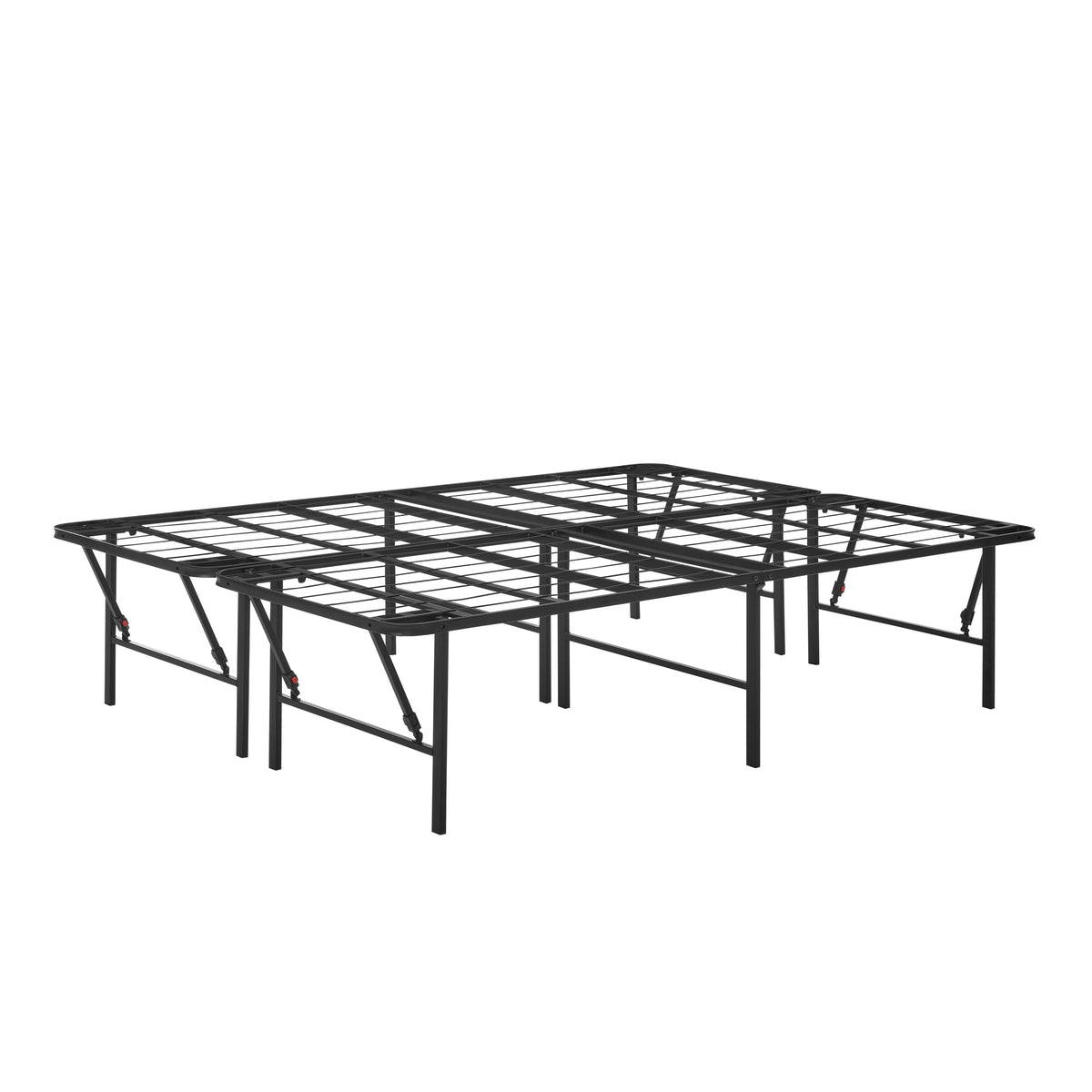 Mainstays Full 18" High Profile Foldable Steel Platform Bed Frame, Black — reference 2